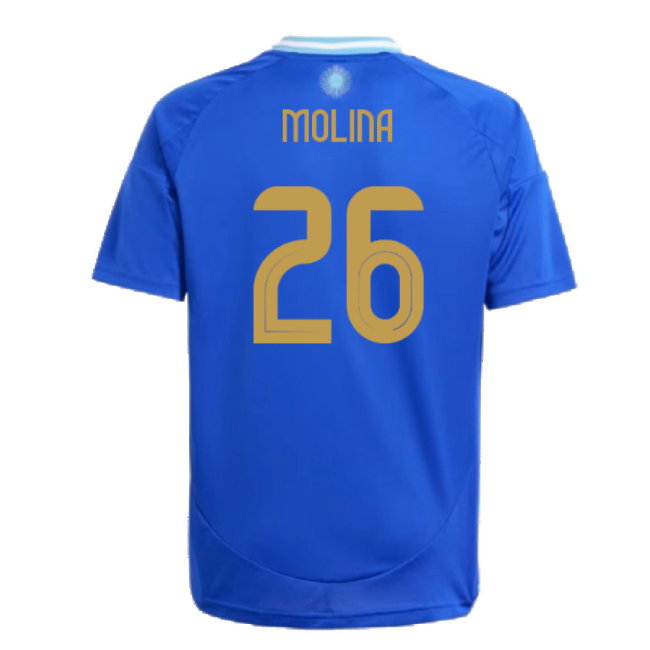 2024-2025 Argentina Away Shirt (Kids) (MOLINA 26)-SoccerKits Hub | Buy Soccer Jerseys Online